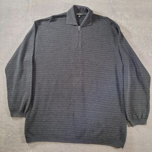 Murano Vintage‎ Wool Blend Sweater Italy 1/4 Zip Gray Grandpa Core Size 2XLT